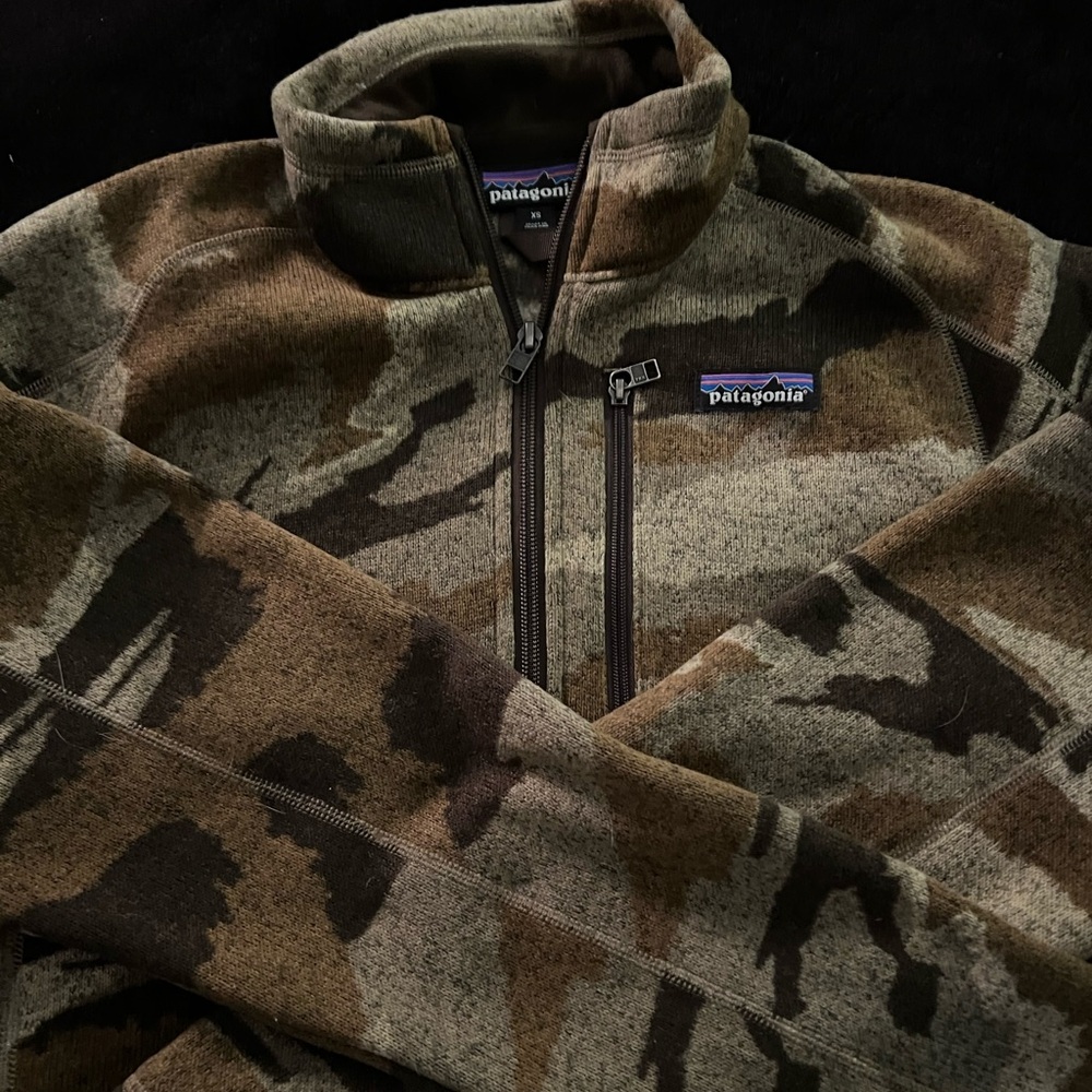 Patagonia Camo Quarter Zip Better Sweater